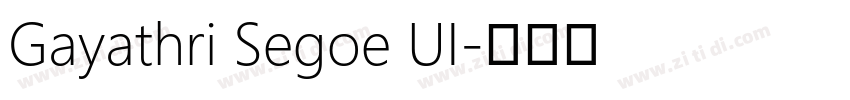 Gayathri Segoe UI字体转换